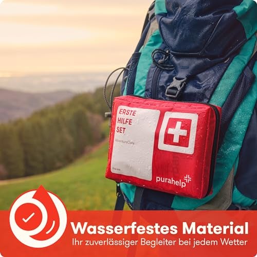 Erste Hilfe Set Outdoor - Kompakt & Leicht - 95 Teile für Wandern, Outdoor, Camping, Fahrrad - Reiseapotheke Erste Hilfe Set Outdoor Erste Hilfe Set Kinder Erste Hilfe Set Fahrrad