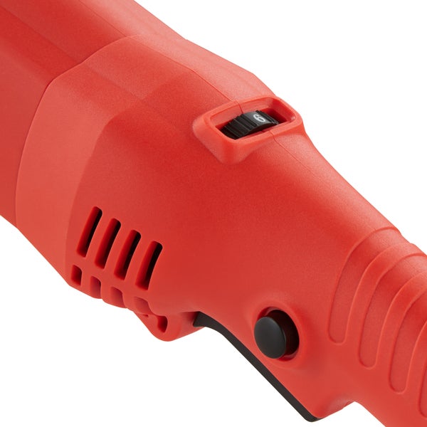 Detailansicht eines Winkelschleifers mit Schalter