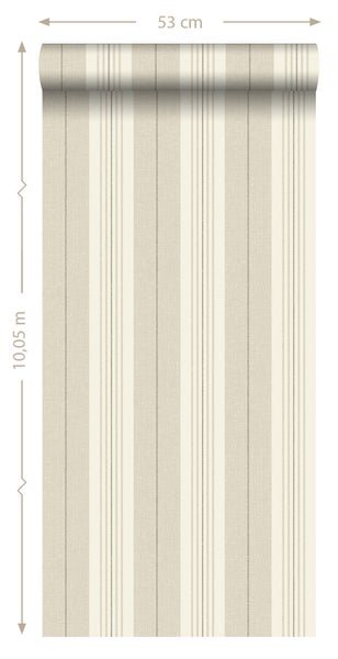 Tapetenrolle mit Streifenmuster, 53 cm breit und 10,05 m lang