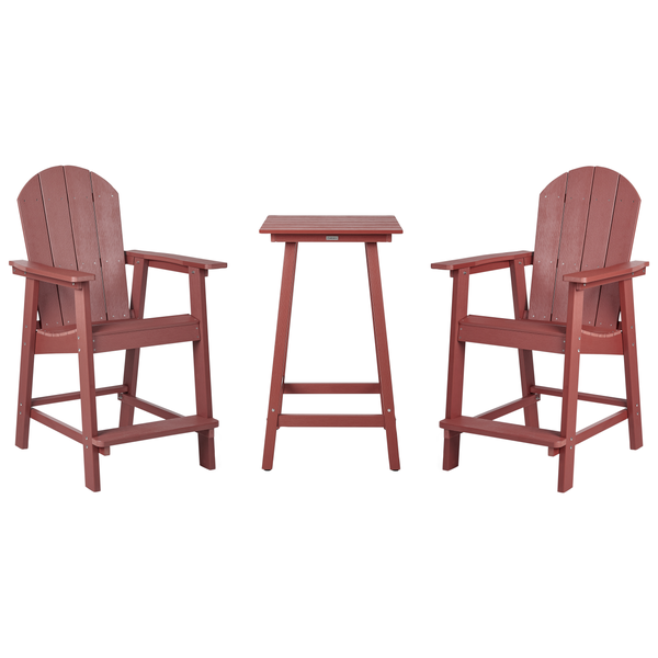Bistro Set ADIRONDACK Rot