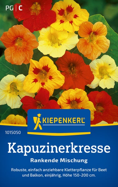 Saatgut Kiepenkerl Kapuzinerkresse rankende Mischung für Beet und Balkon