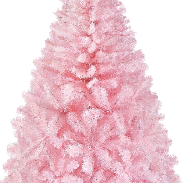 Yaheetech 154 cm Künstlicher Weihnachtsbaum , Rosa