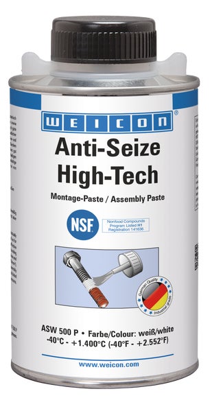 WEICON Anti-Seize High-Tech Montagepaste | metallfreie Schmier- und Trennmittelpaste | 0,5 kg | weiß