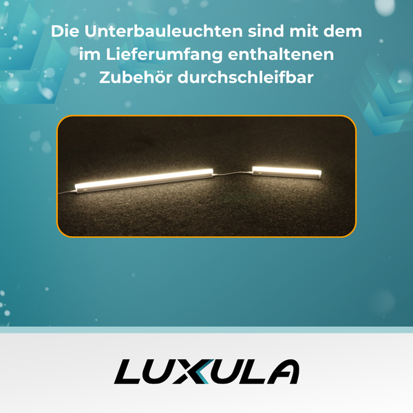 Unterbauleuchten, durchschleifbar mit Zubehör