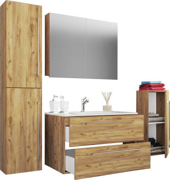 5-tlg. Waschplatz Waschtisch Badinos Schublade SC