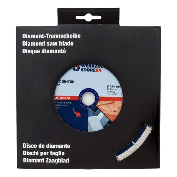 Diamanttrennscheibe in Produktverpackung
