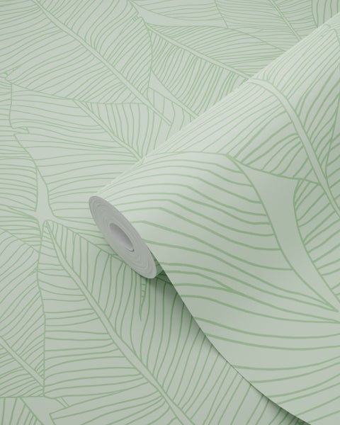 Tapetenrolle mit Blattmuster