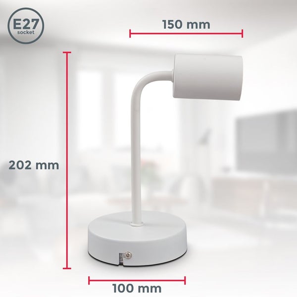 Wandleuchte - retro, E27 Fassung, max. 10W, hängend, weiß