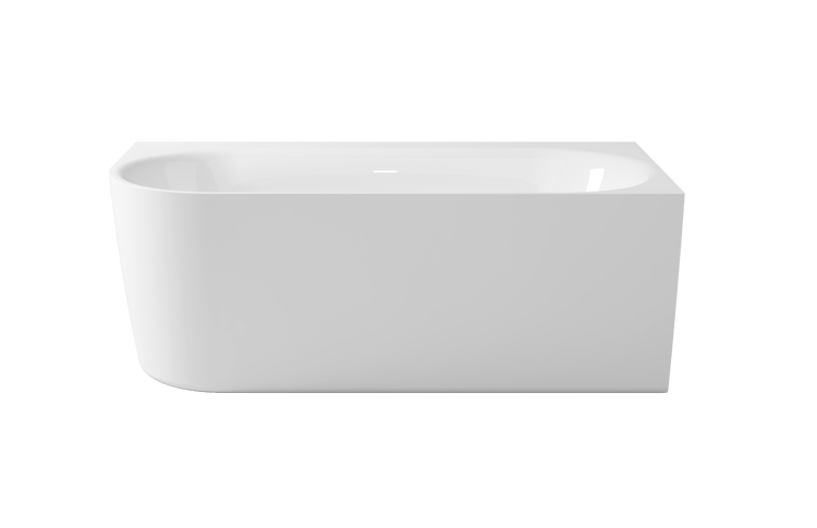 Calmwaters® Vorwand-Badewanne 160x75 cm Komplettset Seamless Comfort, fugenloses Design, vormontiert mit Schürze & Ablaufgarnitur, linke Ausführung, Made in EU, Acryl, 02SL6225