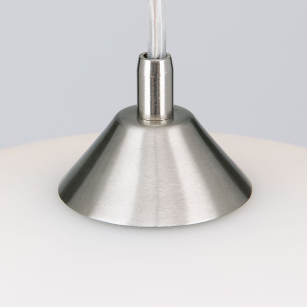 Halterung für Pendelleuchte aus gebürstetem Metall mit Lampenkabel