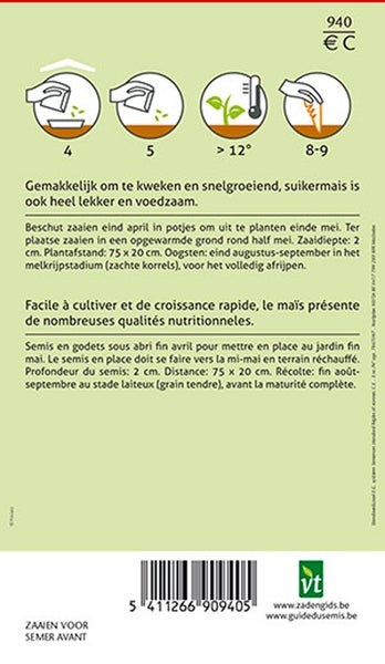 Anweisungen zum Anbau von Zuckermais