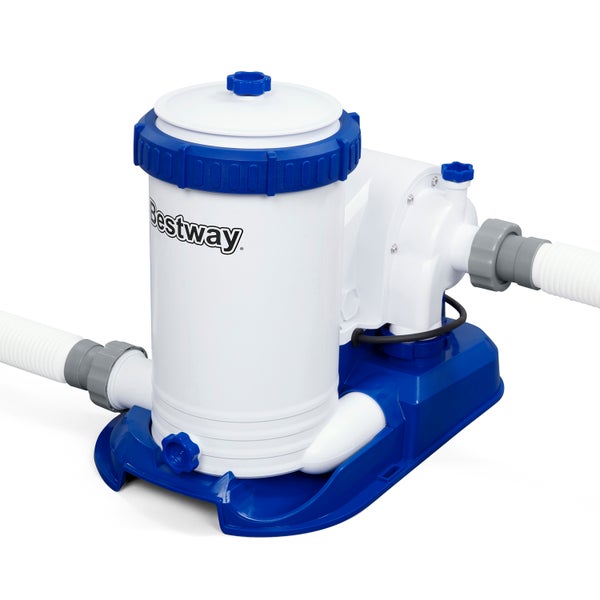 Bestway Kartuschenfilteranlage für Swimmingpools mit Schlauchanschlüssen.