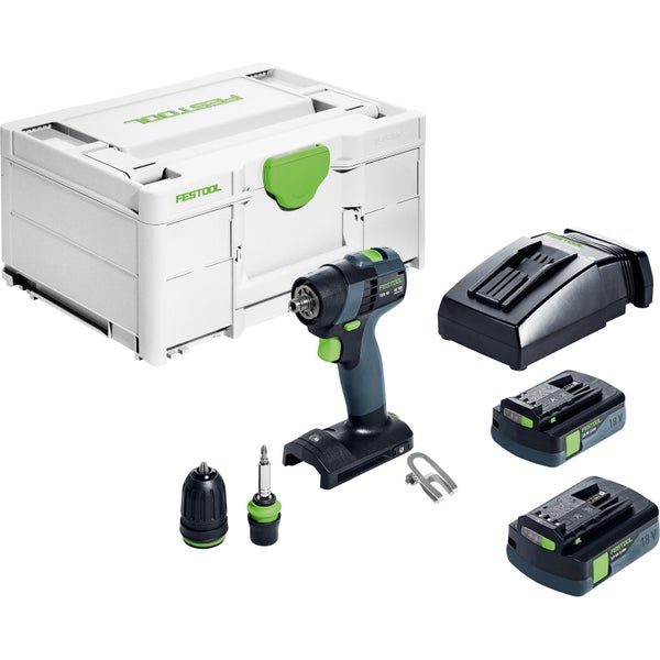 Festool Akku-Bohrschrauber TXS 18 C 3,0-Plus / 2x 3,0 Akku + Ladegerät im Systainer - 576895