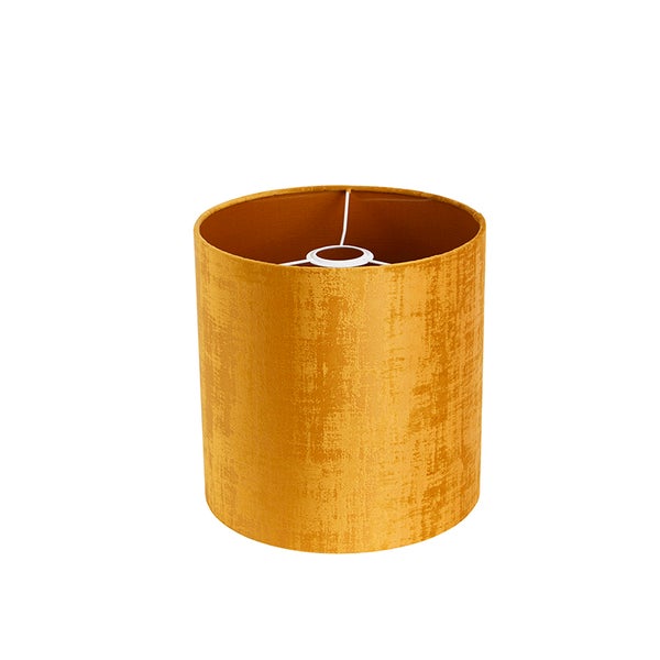 Samt Lampenschirm Gold Zylinder 25/25/25