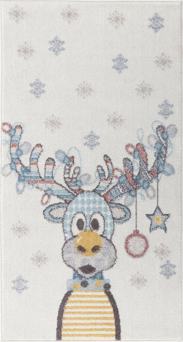 Teppich für Kinder Caribou - Mehrfarbig/Blau - 80x150cm - DINGO