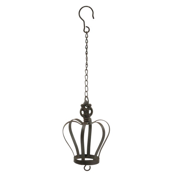 Metallkrone zum Aufhängen mit Kette und Haken