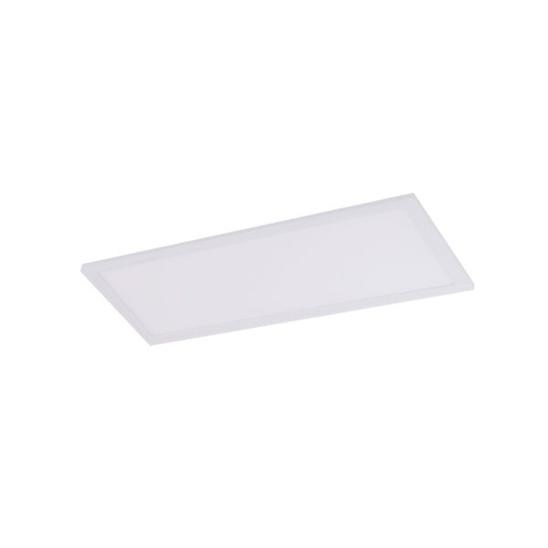 LED Aufbaupanel SORRISO, Aufbauleuchte aus Metall und Kunststoff in Weiß mit fest verbauten LEDs, 30 x 60 cm groß für Innenräume