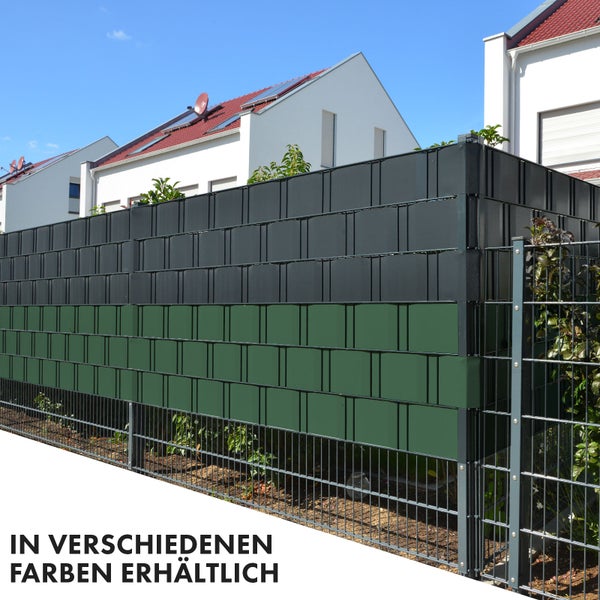 FLOORDIREKT PVC Sichtschutzstreifen 19 cm x 35 m für Gartenzäune Blickdicht Grün