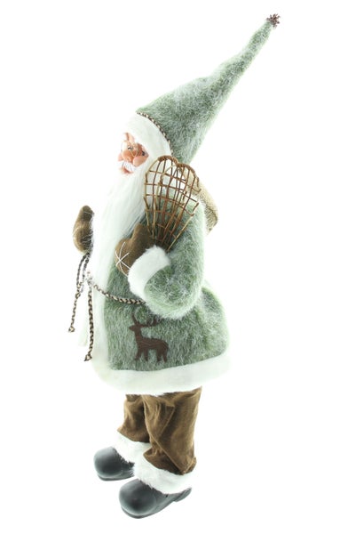 FRANK FLECHTWAREN | Santa Schneeschuhe, POLYESTER, KUNSTSTOFF, HOLZ, H: 60 cm
