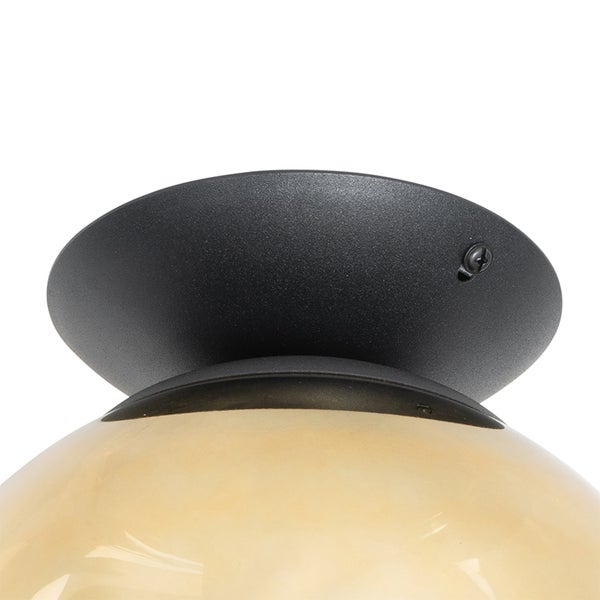 Deckenleuchte mit Lampenschirm aus Glas