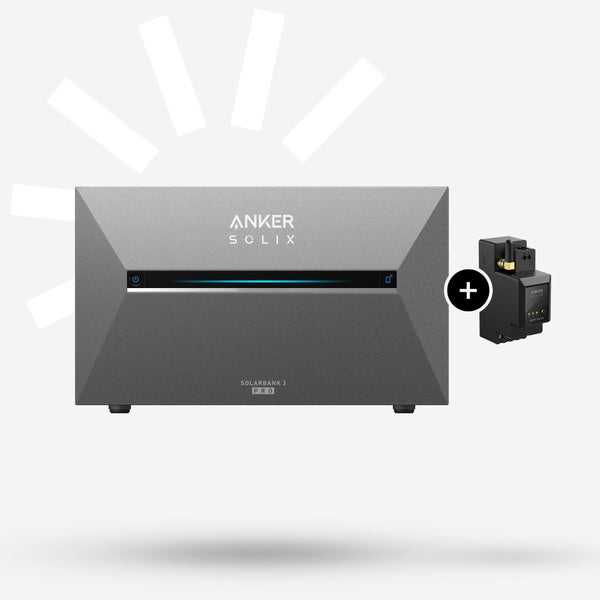 Anker SOLIX Solarbank 2 Pro Solarspeicher und Smart Meter.