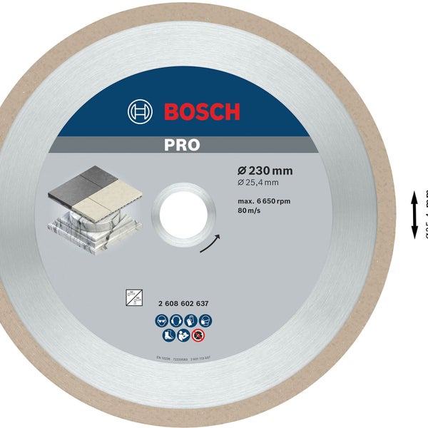 Bosch Trennscheibe mit 230 Millimeter Durchmesser
