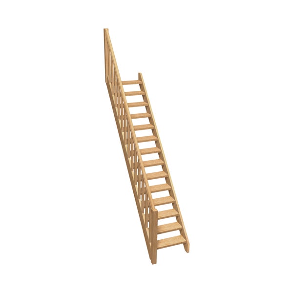 Holztreppe mit Geländer