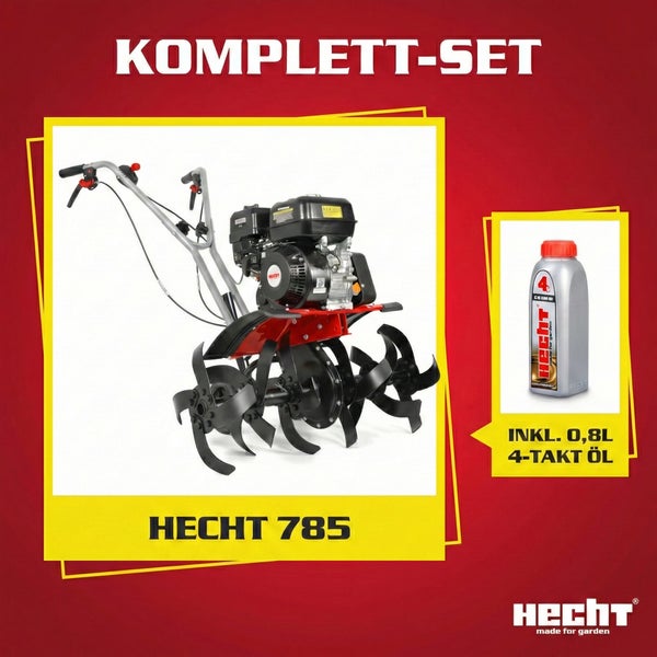 Hecht 785 Motorhacke Komplettset mit Viertaktöl