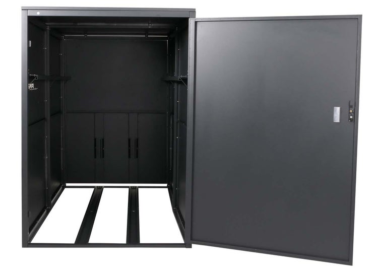 Offener Fahrradschuppen zur sicheren Aufbewahrung von Fahrrädern und Gartengeräten