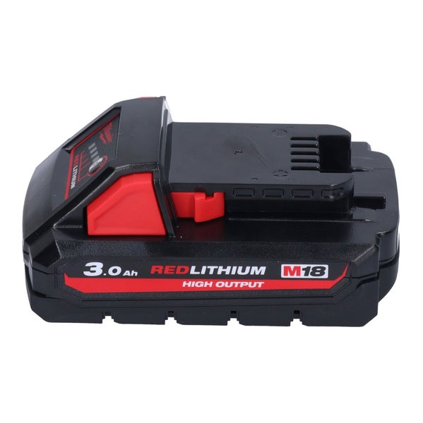 Milwaukee M18 REDLITHIUM HIGH OUTPUT Akku mit 3,0 Amperestunden.