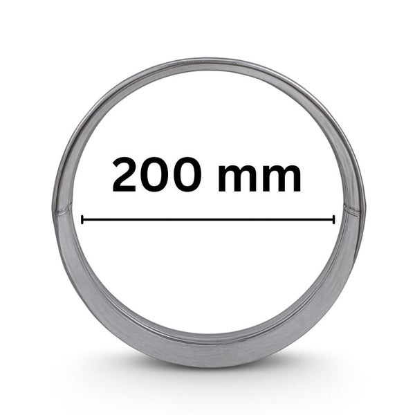 Rundes Lüftungsrohr oder Rohranschlussstück mit einem Durchmesser von 200 Millimeter.