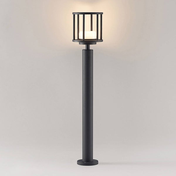 Lucande Außenleuchte Berenike (spritzwassergeschützt (Modern) in Alu aus Aluminium (1 flammig, GX53) - Wegeleuchte Pollerleuchte Wegelampe Sockelleuchte
