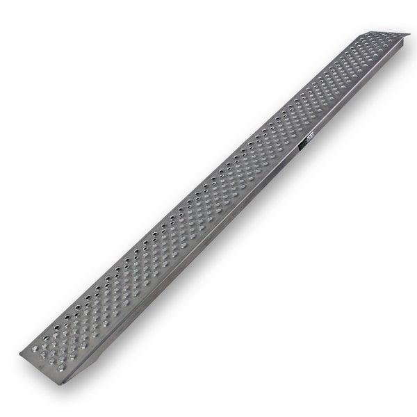 TRUTZHOLM 1 x Auffahrrampe leichte Ausführung 200 x 21,5 cm 200kg Alu grau profiliert Auffahrschiene