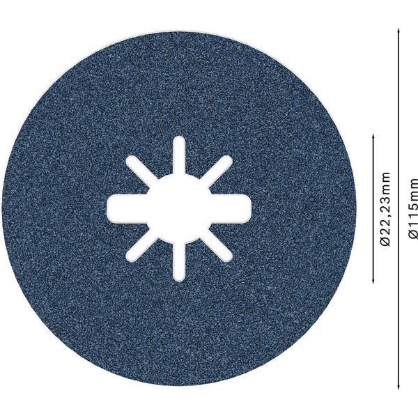 BGS technic Fächerschleifscheibe, Körnung 80, Durchmesser 125 mm