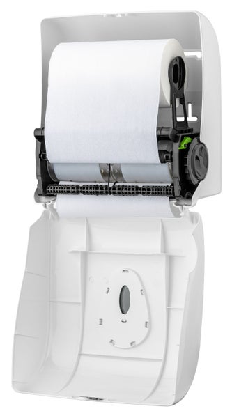 Papierhandtuchspender, Handtuchspender, Papierhandtuchhalter, Handtuchrollenspender - PQSACDK, Mini, Kunststoff, weiß