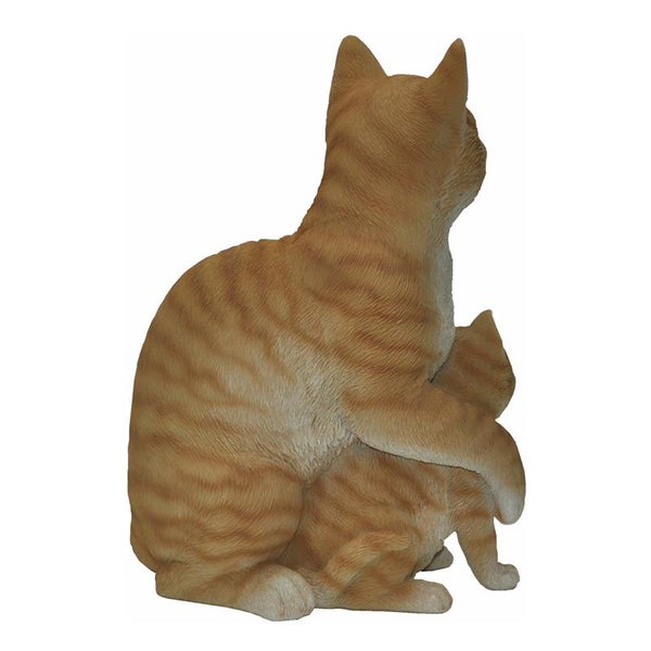 Gartenfigur Dekofigur Katze mit Katzenbaby