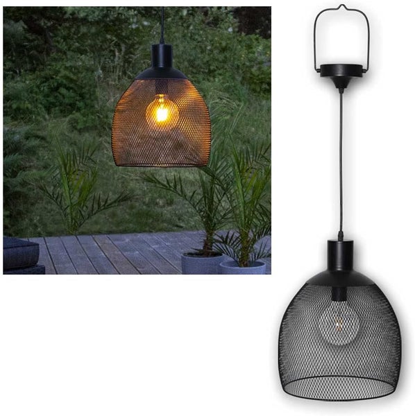 Metall-Hängeleuchte mit Netzstruktur für den Außenbereich
