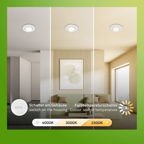 6er Set LED Bad Einbaustrahler LED Einbauleuchten Bad Spots CTS Flach Ra90