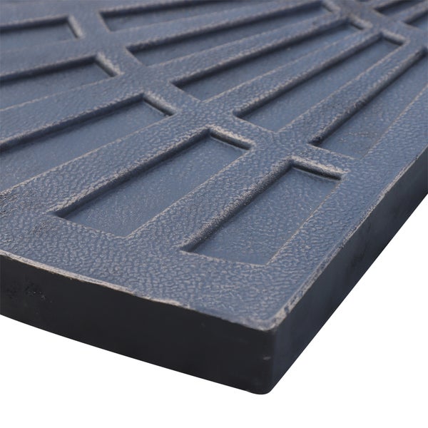 Outsunny 2-tlg. Set Gewichte für Sonnenschirmständer Platten-Schirmständer Sonnenschirmbasis halbrund mit Handgriff Kunstharz + Metall Bronze 66 x 47 x 4,2 cm 30 kg