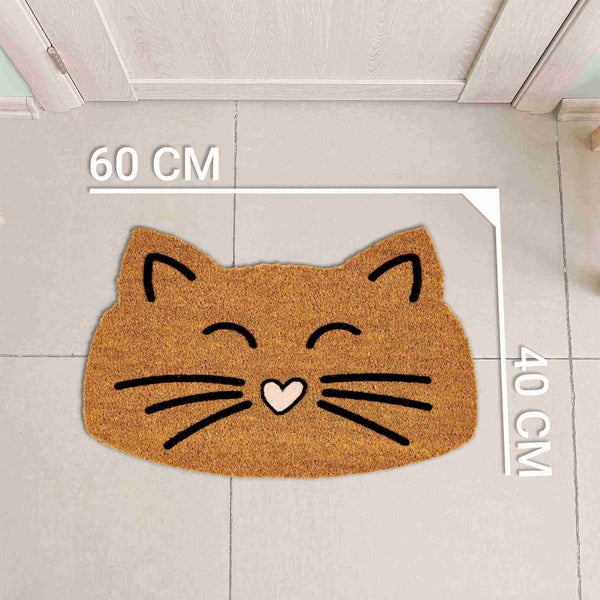 Fußmatte mit Katzenmotiv, 60 cm breit und 40 cm hoch