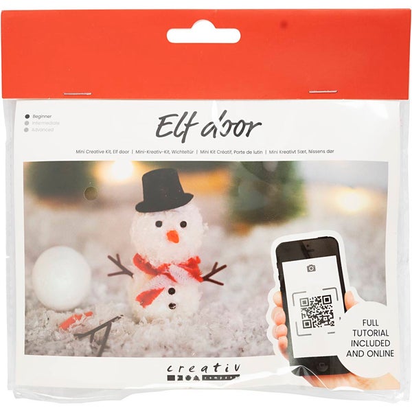 Creativ Company DIY Sets Miniaturen Mini Kreativ Set Wichteltür, Schneemann, Kreativ Box