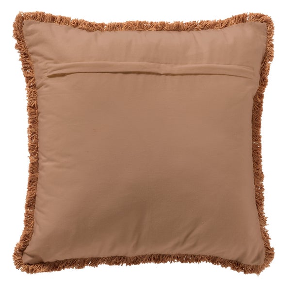 Dekokissen mit Pflanzenmuster und Fransen