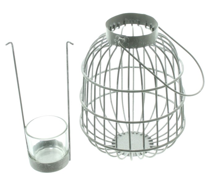 FRANK FLECHTWAREN | Windlicht Laterne, METALL, GLAS, 14 x 6 x 16,5 cm