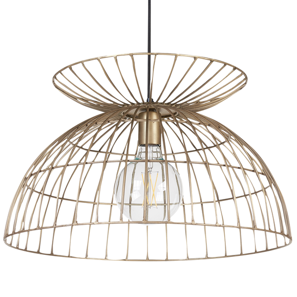 Pendelleuchte aus Metall, Käfigdesign