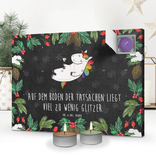Mr. & Mrs. Panda Duftkerzen Adventskalender Einhorn Cocktail - Schwarz