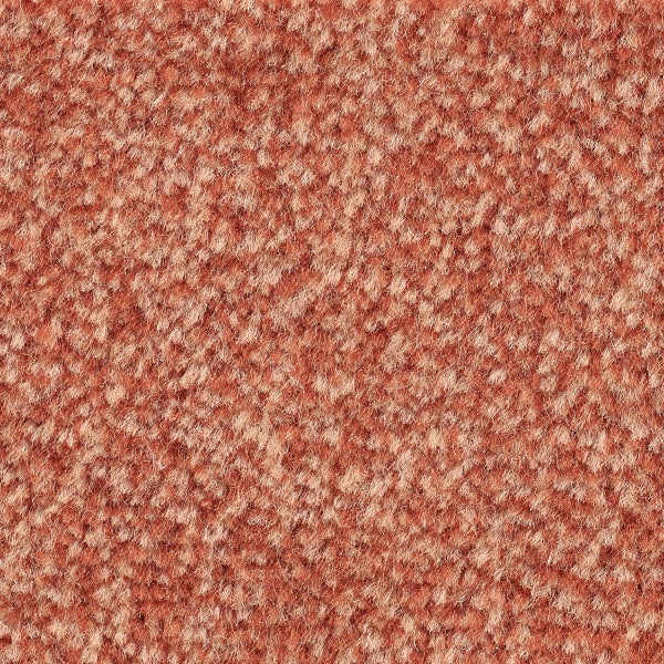 Auslegware Teppichboden Meterware in Orange Rot sehr robust mit Velours Oberfläche 500 cm Breite (Meterware)