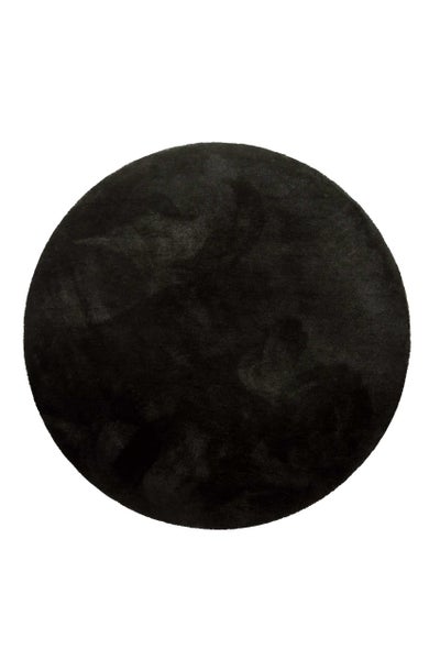 Teppich Rund Schwarz Hochflor Pisa Homie Living 200 cm rund