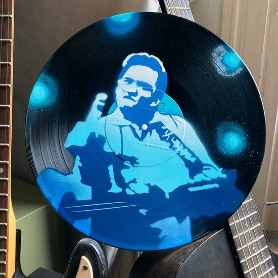 Johnny Cash Vorlage - 2 Schichten Kunststoff A3 Schablone