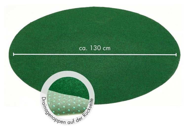 Kunstrasen Poolteppich  rund 130 cm in Grün