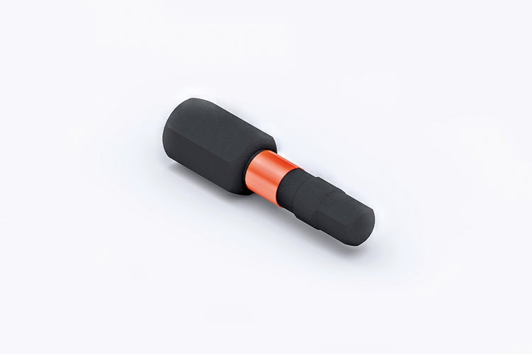 Ein Steckschlüssel Adapter für Schraubendreher oder Schlagschrauber mit Sechskantschaft.